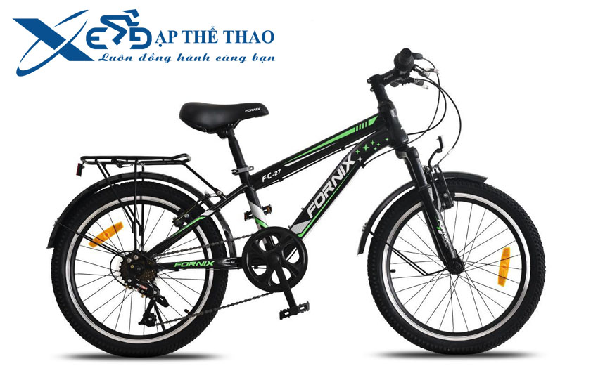 Xe đạp trẻ em Fornix FC27 màu đen xanh lá 