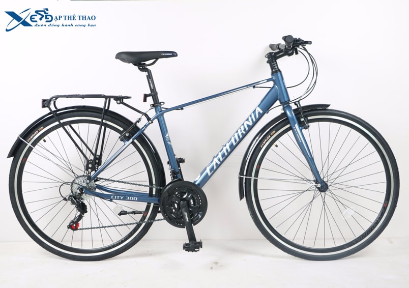 Xe đạp California City 300 màu xanh dương