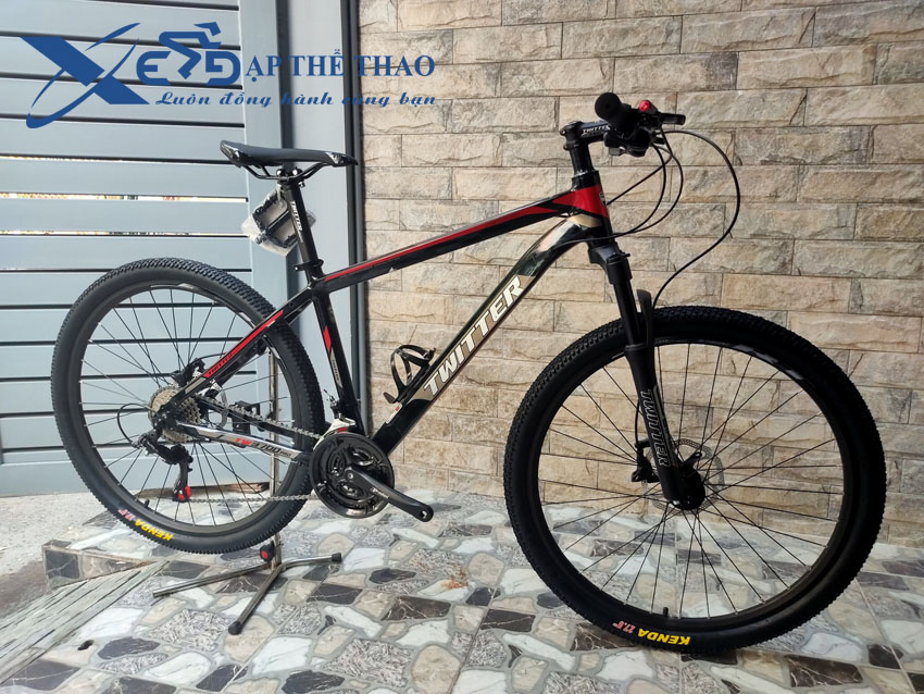 Xe đạp MTB Twitter TW3700 Pro màu đen đỏ
