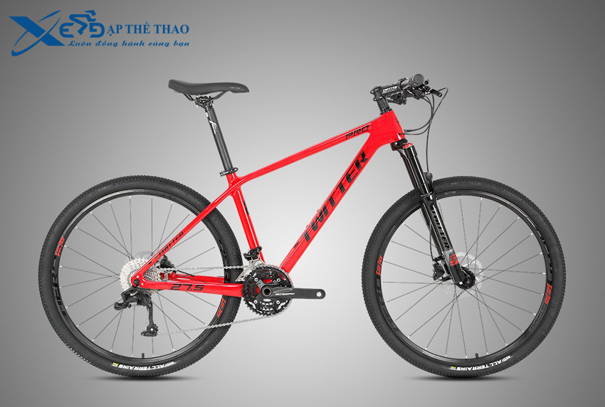 Xe đạp thể thao địa hình Twitter Leopard Pro M6000 màu đỏ
