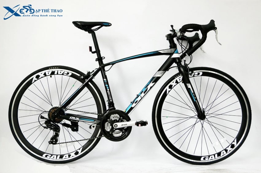 Xe đạp đua GLX LP400 màu đen xanh dương