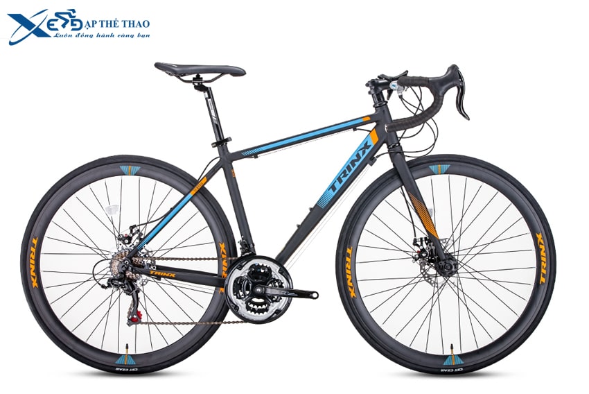 Xe đạp đua Trinx Tempo 1.1 màu đen xanh cam