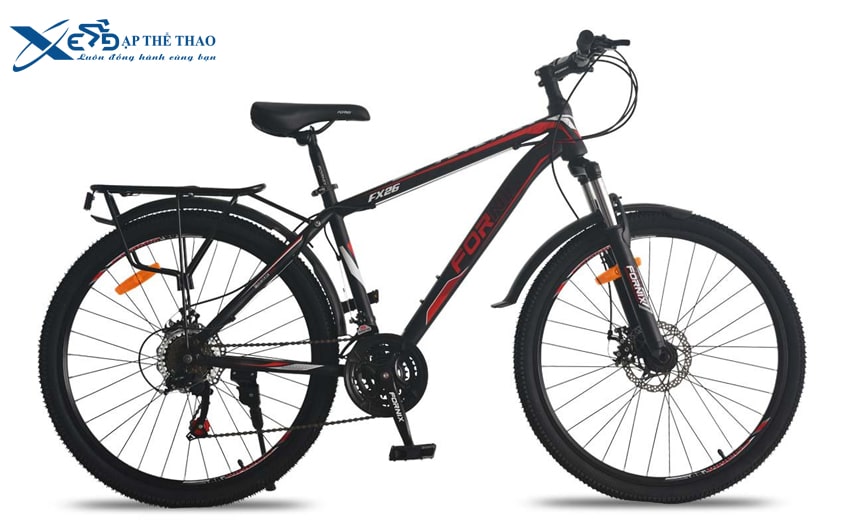 Xe đạp địa hình MTB Fornix FX26 màu đen đỏ