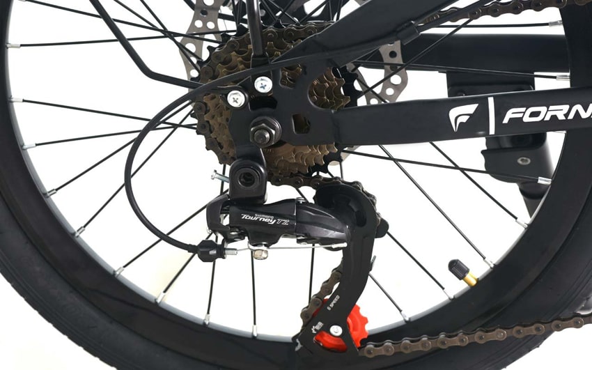 Xe đạp gấp Fornix Prava sử dụng bộ chuyển líp Shimano 7S