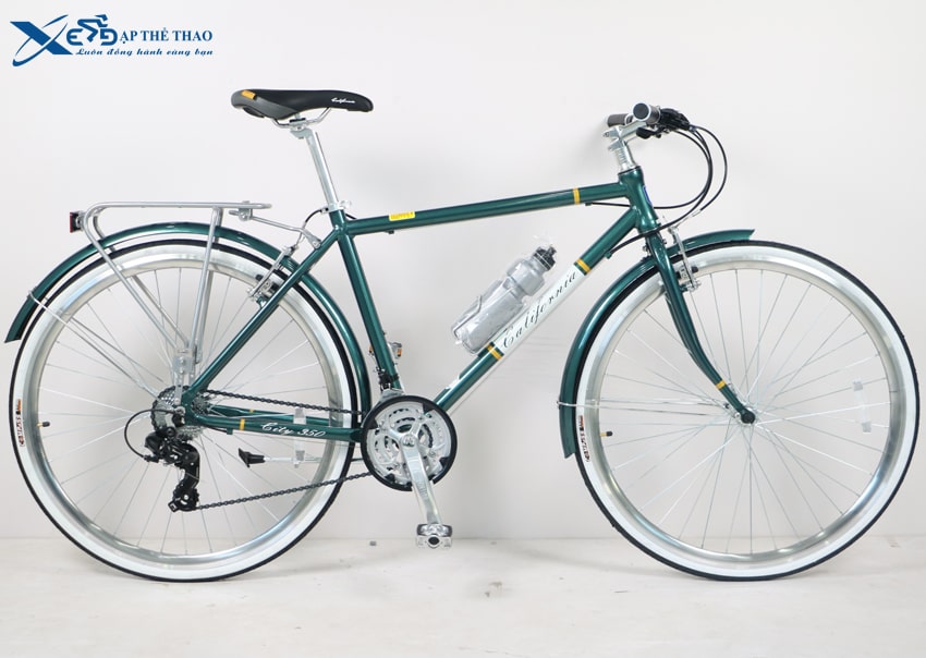 Xe đạp đạp thể thao California City 350 màu xanh lá