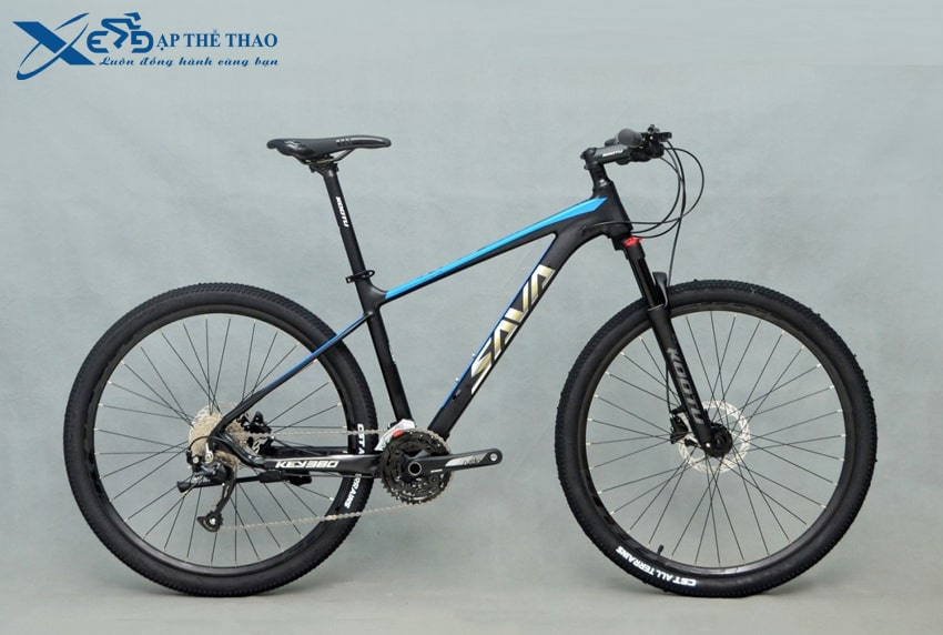 Xe đạp hình Sava Key 380 màu đen xanh dương