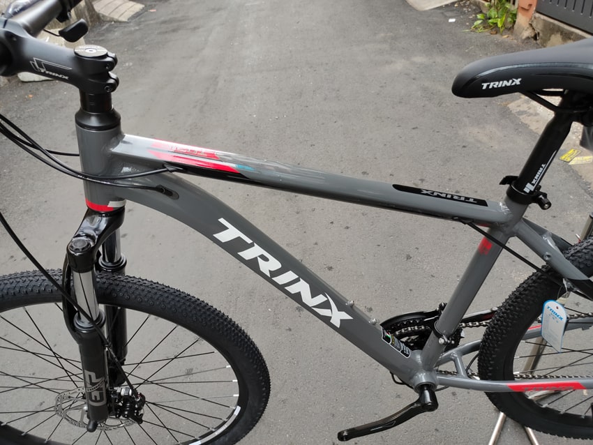 Phần khung xe đạp thể thao MTB Trinx TR216 được sơn tĩnh điện bền màu