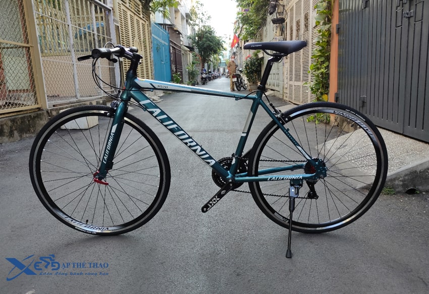 Xe đạp thể thao đường phố California S570 màu xanh ghi
