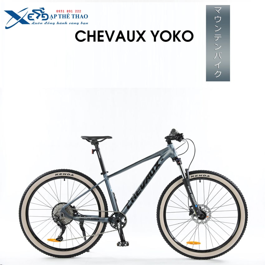 Xe đạp địa hình MTB Chevaux Yoko màu xám